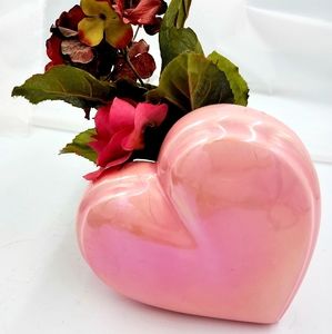 🔴 Pink Opalescent Porcelain Heart ❤